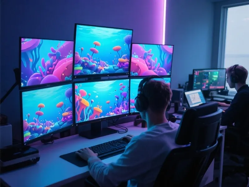 捕鱼达人研发团队工作场景